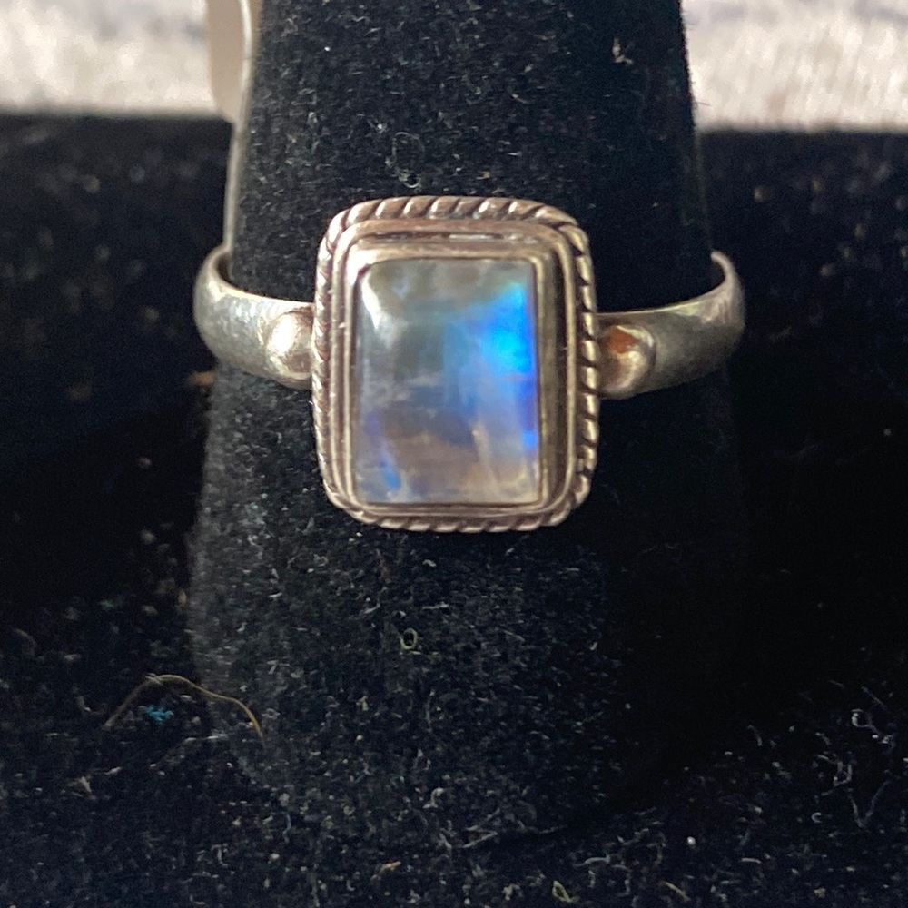 Sterling silver opal ring size 8.5